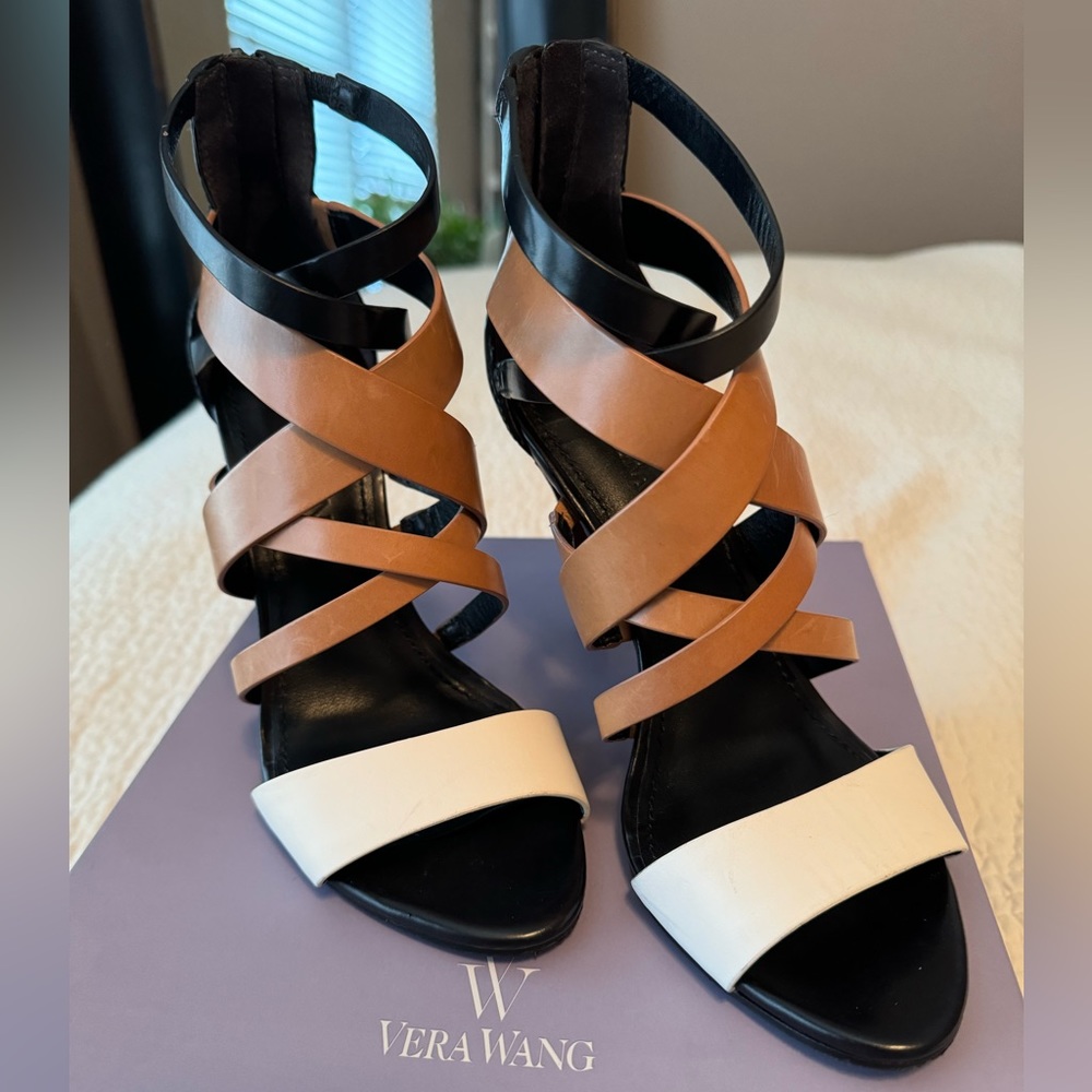 Vera Wang Hinda Heels - Size 7.5 - Authentic, Worn Once, Like New, In Box